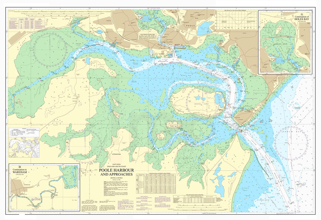 Nautical Chart - Admiralty Chart 2611 - Poole Harbour and Approaches