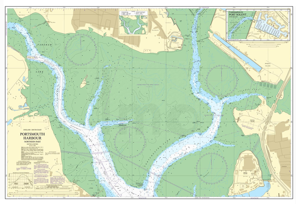 Nautical Chart - Admiralty Chart 2628 - Portsmouth Harbour Northern Part