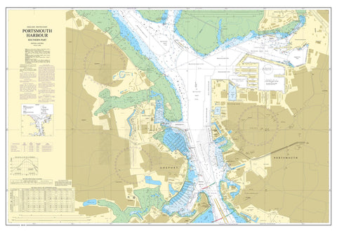 Nautical Chart - Admiralty Chart 2629 - Portsmouth Harbour Southern Part