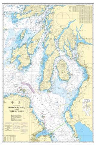 Nautical Chart - Admiralty Chart 2724 - North Channel to the Firth of Lorn