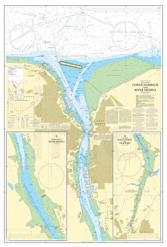 Nautical Chart - Admiralty Chart 2793 - Cowes Harbour and River Medina