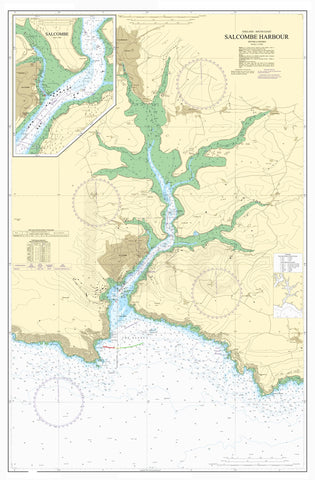 Nautical Chart - Admiralty Chart 28 - Salcombe Harbour