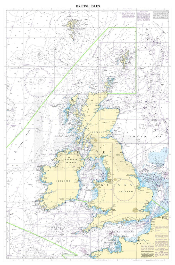 Nautical Chart - Admiralty Chart 2 - British Isles