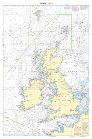Nautical Chart - Admiralty Chart 2 - British Isles