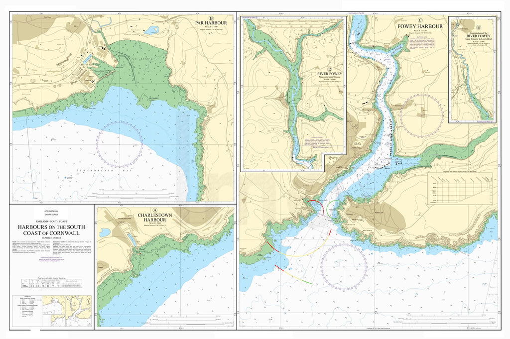 Nautical Chart - Admiralty Chart 31 - Harbours on the South Coast of Cornwall