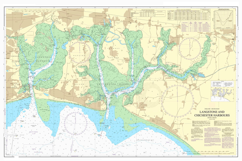 Nautical Chart - Admiralty Chart 3418 - Langstone and Chichester Harbours