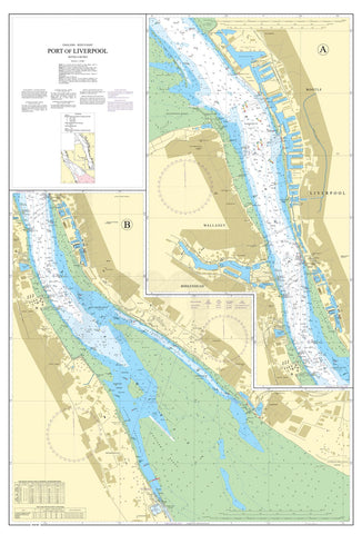 Nautical Chart - Admiralty Chart 3490 - Port of Liverpool