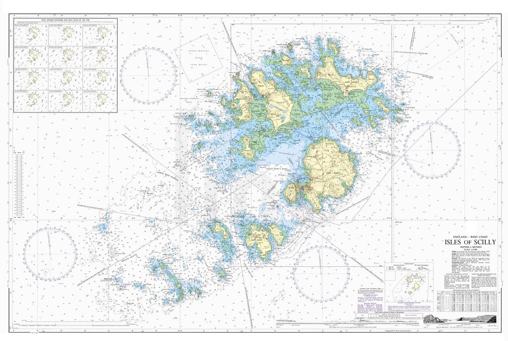 Nautical Chart - Admiralty Chart 34 - Isles of Scilly