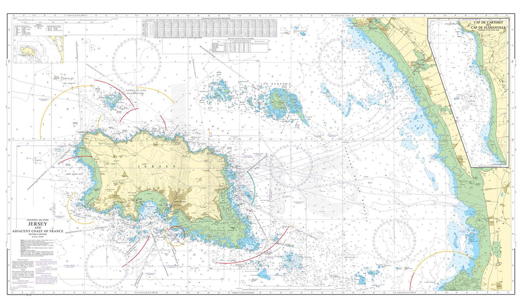 Nautical Chart - Admiralty Chart 3655 - Jersey and Adjacent Coast of France