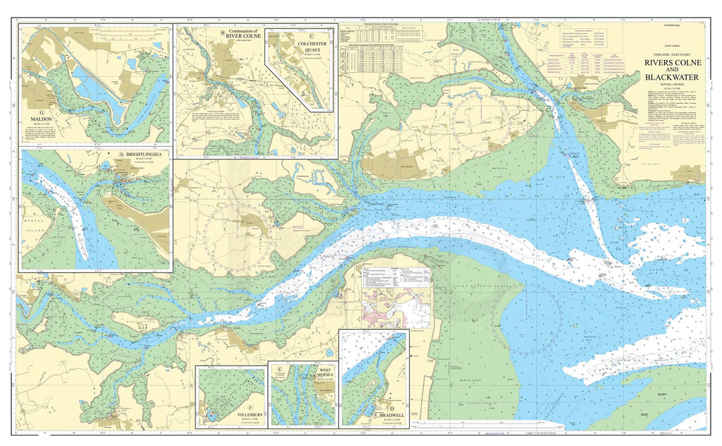 Nautical Chart - Admiralty Chart 3741 - Rivers Colne and Blackwater