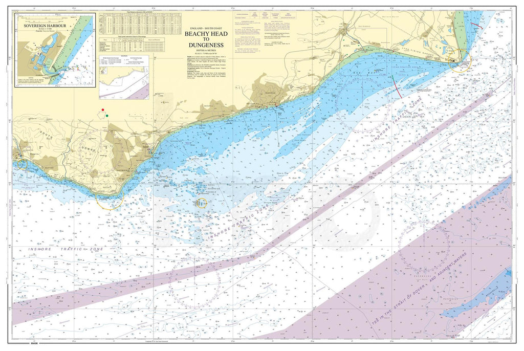 Nautical Chart - Admiralty Chart 536 - Beachy Head to Dungeness