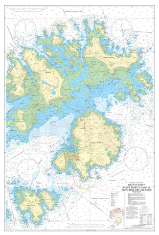 Nautical Chart - Admiralty Chart 883 - Isles of Scilly Saint Mary's and the Principal Off-Islands