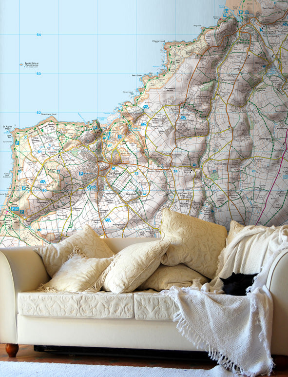 Map Wallpaper - Custom OS Explorer Map with Hillshading from Love Maps ...