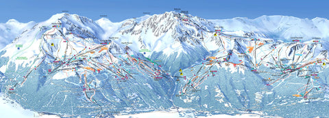 Paradiski - Piste Map Canvas Print