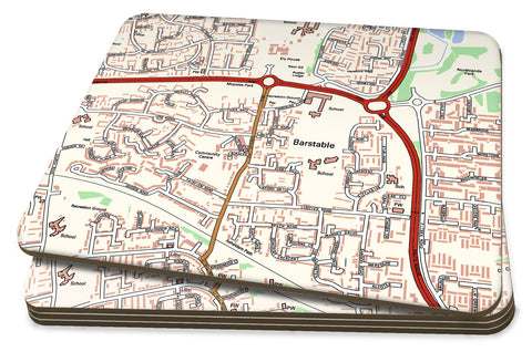 Map Placemats - Personalised Ordnance Survey Street Map