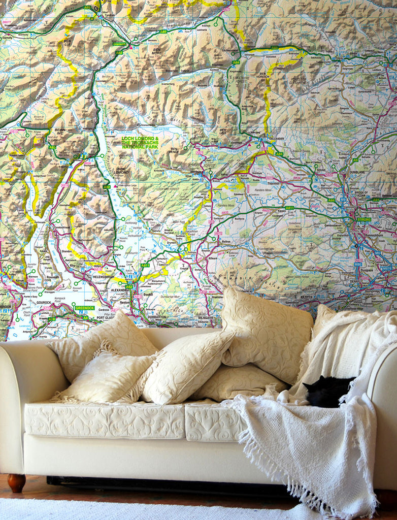 Map Wallpaper - Custom Regional GB Mapping from Love Maps On...
