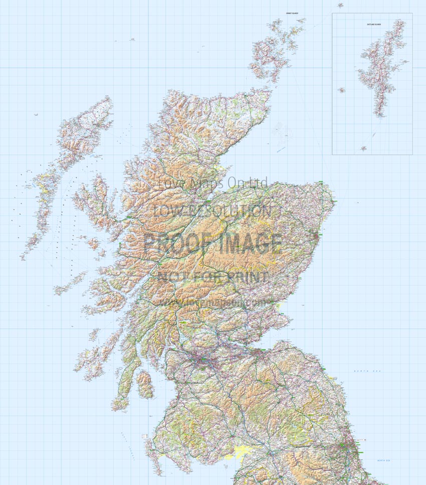 Kamp tildele Stipendium Map Wallpaper - Scotland from Love Maps On...