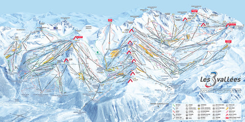 Three Valleys - Piste Map Canvas Print