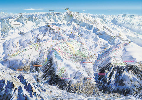 Piste Map Poster - Alpe d'huez