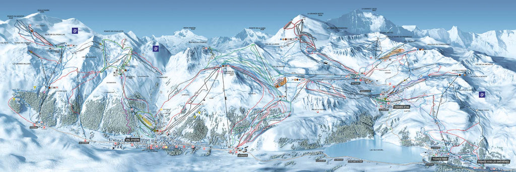 Piste Map Poster - Espace Killy