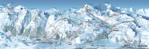 Espace Killy - Piste Map Canvas Print