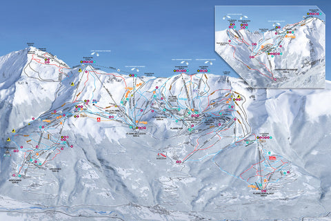 La Plagne - Piste Map Canvas Print