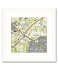 Framed Map - Netherlands 1:25,000 - postcode centred