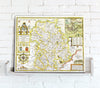 Map Canvas - Vintage County Map - Shropshire - Love Maps On...