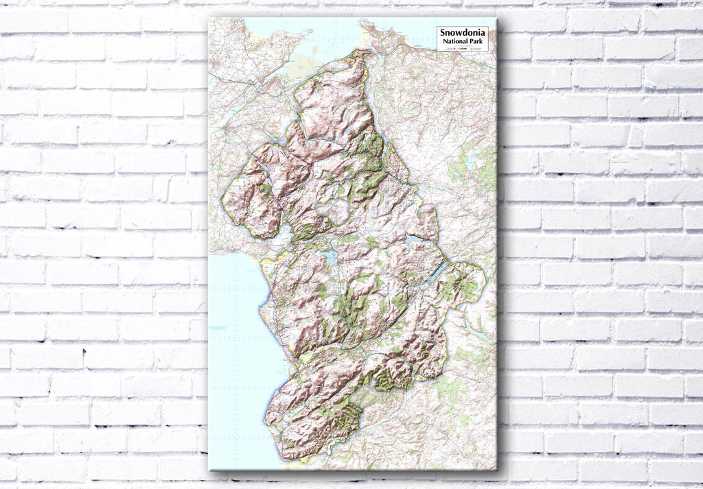 Snowdonia National Park Map Canvas Print - love maps on...