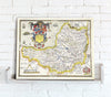 Map Canvas - Vintage County Map - Somerset - Love Maps On... - 2