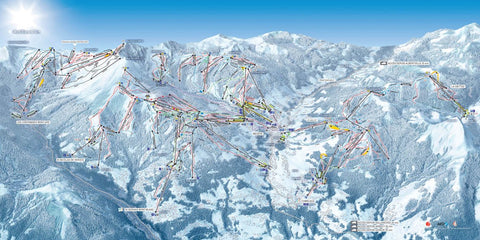 Piste Map Poster St Gervais le Bains