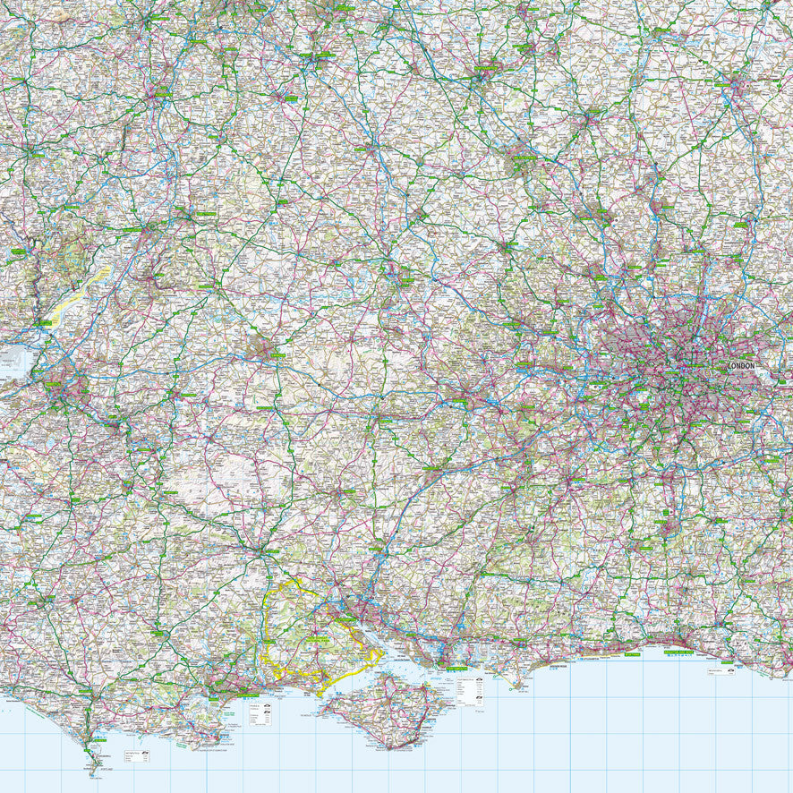 Map Wallpaper  - Central Southern England - Love Maps On... - 1
