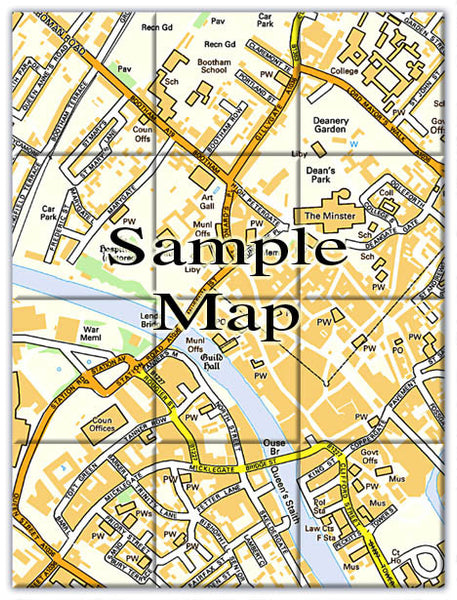 Ceramic Map Tiles - Personalised Ordnance Survey Street Map from Love ...