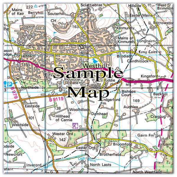 Ceramic Map Tiles - Personalised Ordnance Survey Landranger Map from ...