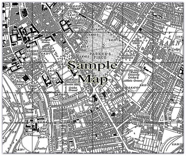 Ceramic Map Tiles - Personalised Vintage Ordnance Survey Victorian Str ...