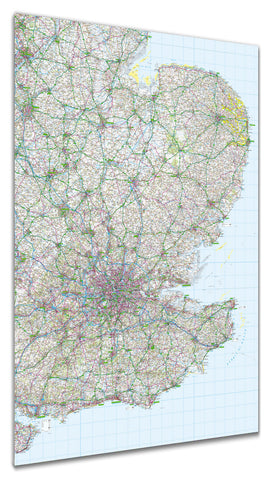 Map Poster - GB Regional Map - East Anglia and Southeast England