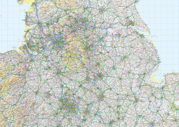 Map Poster - GB Regional Map - The Midlands from Love Maps On...