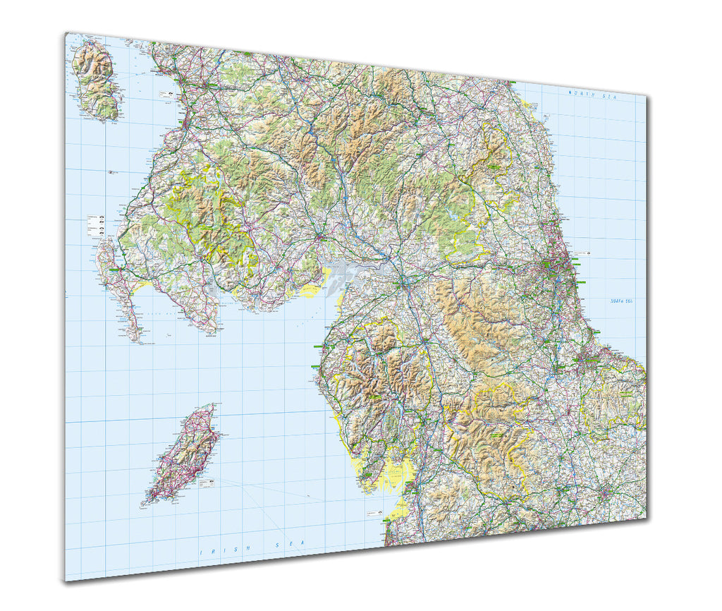 Map Poster - GB Regional Map - Northern England - Love Maps On...