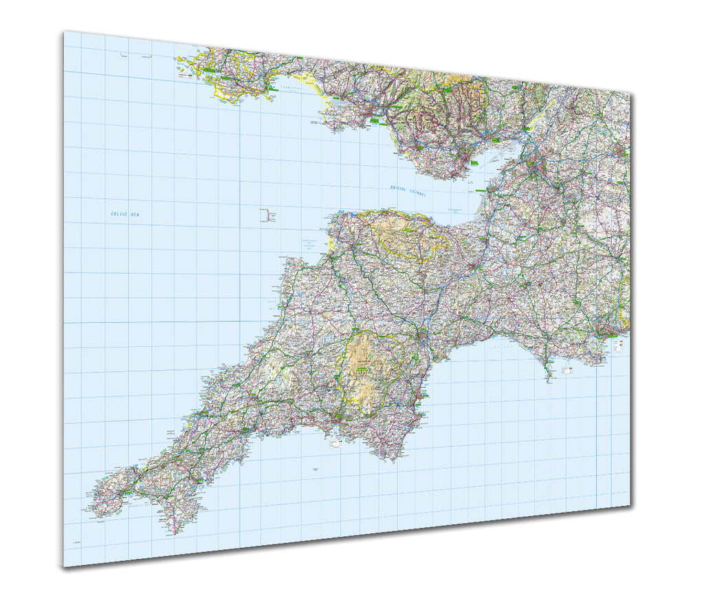 Map Poster - GB Regional Map - Southwest England - Love Maps On...