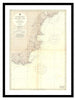 Framed Vintage Nautical Chart - Admiralty Chart 1613 - Prawle Point to Straight Point