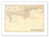 Framed Vintage Nautical Chart - Admiralty Chart 2615 -  Portland to Christchurch