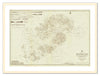 Framed Vintage Nautical Chart - Admiralty Chart 34 - The Scilly Isles