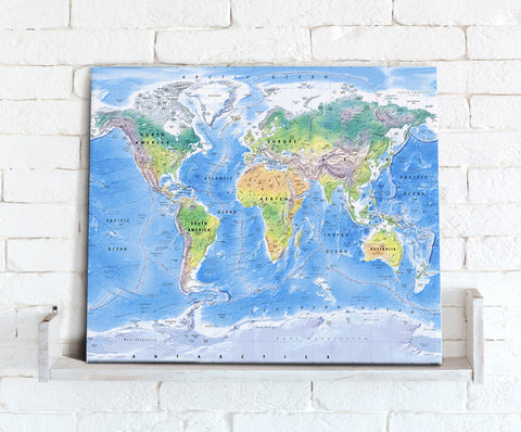 Map Canvas - Physical World Map