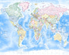 Glass Splashback - World Political Map