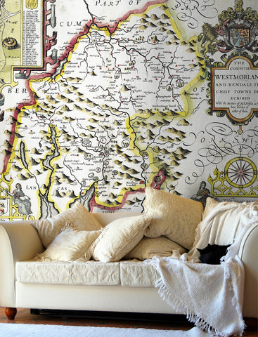 Map Wallpaper - Vintage County Map - Westmoreland