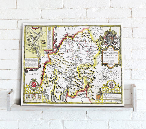 Map Canvas - Vintage County Map - Westmoreland