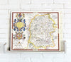 Map Canvas - Vintage County Map - Wiltshire - Love Maps On... - 2