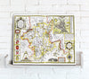 Map Canvas - Vintage County Map - Worcestershire - Love Maps On...